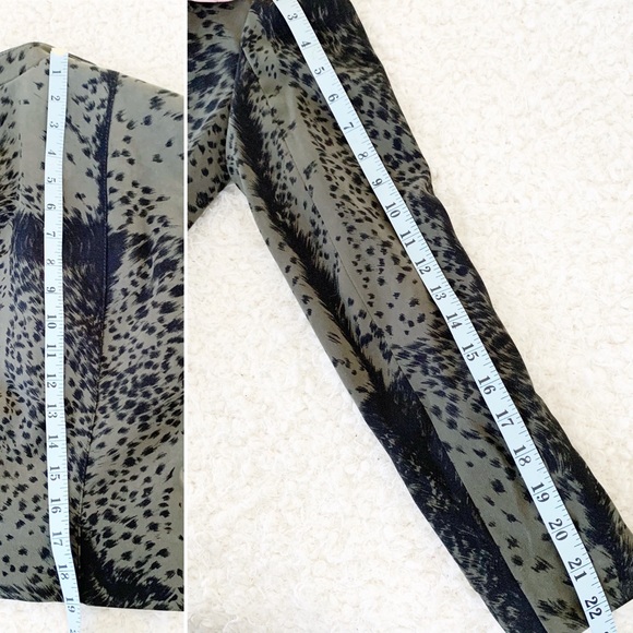 Alberto Makali Olive Leopard Skirt Suit Set NWOT - Picture 4 of 8